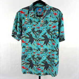 Balls Beachwear Men's Dive School Button Up Hawaiian Shirt Size
